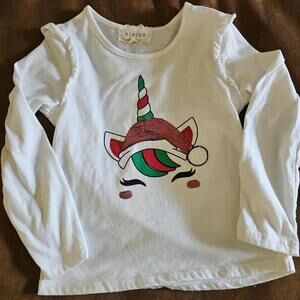 Adorable Kids' White Unicorn Long Sleeve Shirt - btween